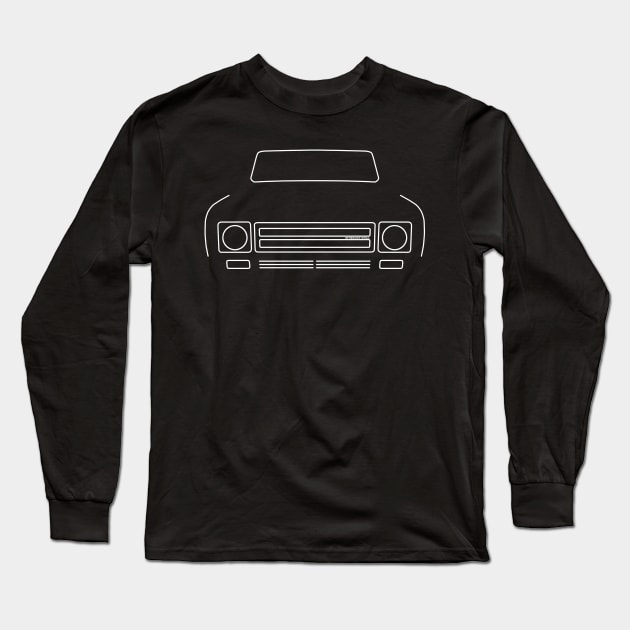 IH Scout II 4x4 1979 outline graphic (white) Long Sleeve T-Shirt by soitwouldseem